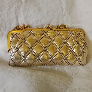 Gold quilted bag